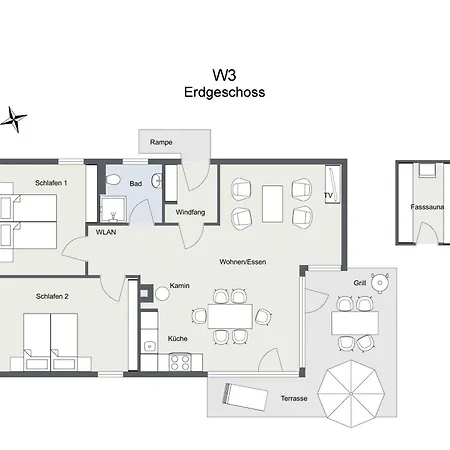Casa vacanze Wiesengefluester W3 - Mit Fasssauna Und Garten, 300 M Zur Mueritz